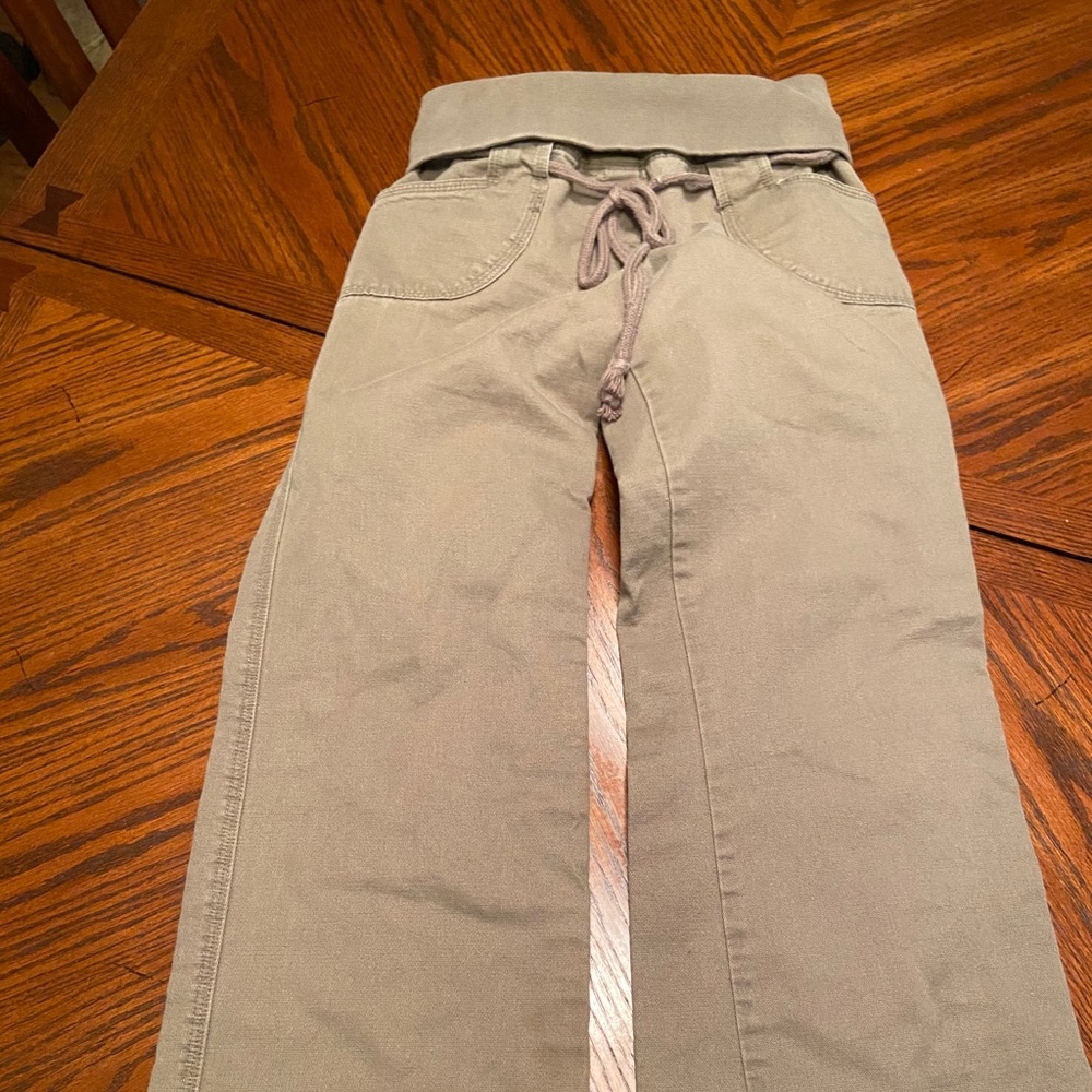 Olive green maternity pants